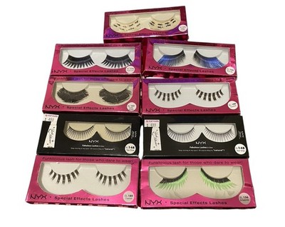 NYX False Lashes Lot Of 9 Pairs, Assorted Styles