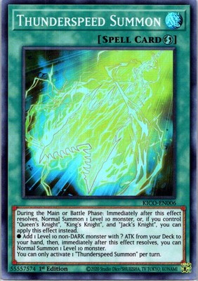 Thunderspeed Summon KICO-EN006 King's Court 1st Edition Super Rare