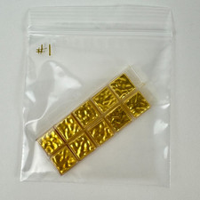 24kt Gold Mosaic Glass WAVY 10mm 3/8 Inch 10 pieces NEW