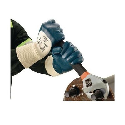 12 Stk. Ansell Handschuhe ActivArmr Hylite 47-400 Gr.9 weiß/blau EN 388 PSA II