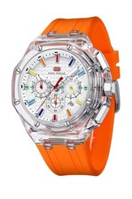 Iced Out Mens Luxury Wrist Watch Stainless Steel Analog 45mm