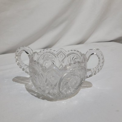 Vintage American Brilliant Period (ABP) Cut Glass Open Sugar Bowl