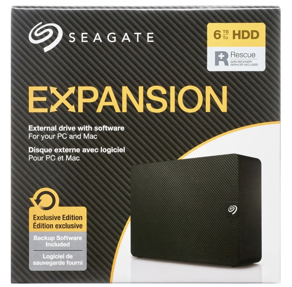 Seagate Expansion 5TB External Hard Drive HDD - USB 3.0 w/ Rescue Data Recovery