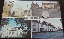 East Harling The Swan Pub, near Thetford  and  Diss, Norfolk,  Kingsley Postcard