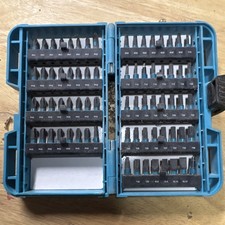 Makita Screwdriver Bit Set Hard Case Blue Black