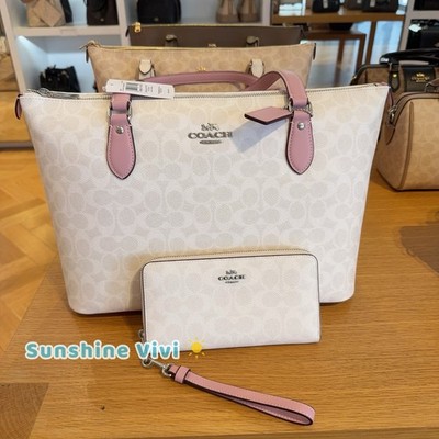 NWT COACH Bundle CW381 Gallery Tote Bag&CW778 Long Zip Wallet