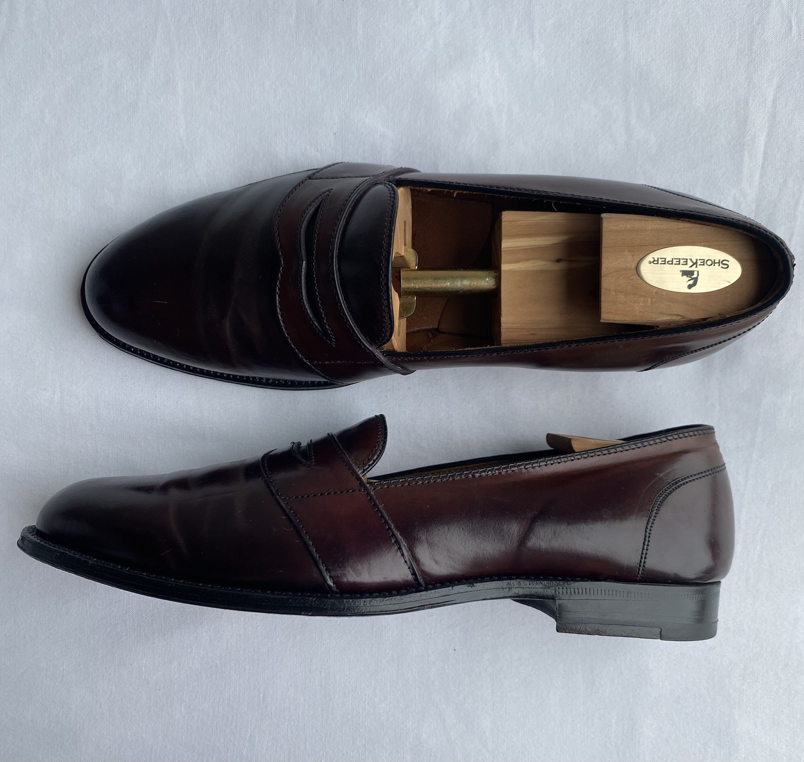 Alden 0329 Color 8 Shell Cordovan Full Strap Loafer