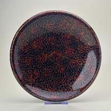 Japanese Tsugaru Lacquerkara-Nuri Baka-Nuri Wooden Lacquerware Confectionery Pla
