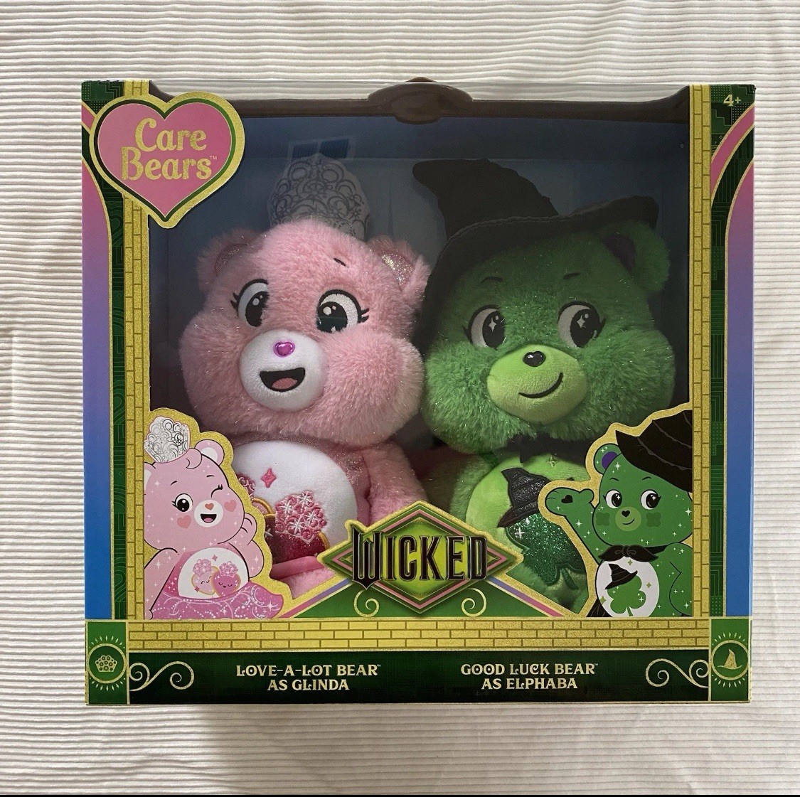 Care Bears x Wicked 2-Pack Glinda Elphaba Bear Limited Edition NEW