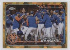 2024 Topps Chrome Sapphire Edition Gold /50 New York Mets #557 6ns