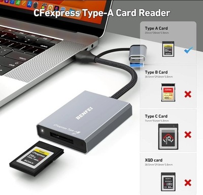 BENFEI CFexpress Type A Card Reader with USB 3.2 Typ A Gen 2