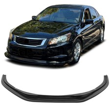 Front Bumper Lip Splitter For 08-10 Honda Accord I4 4dr Sedan Black Pu Gt Style