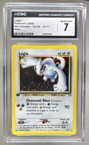 Lugia (1st Edition) graded CGC 7 for sale on eBay