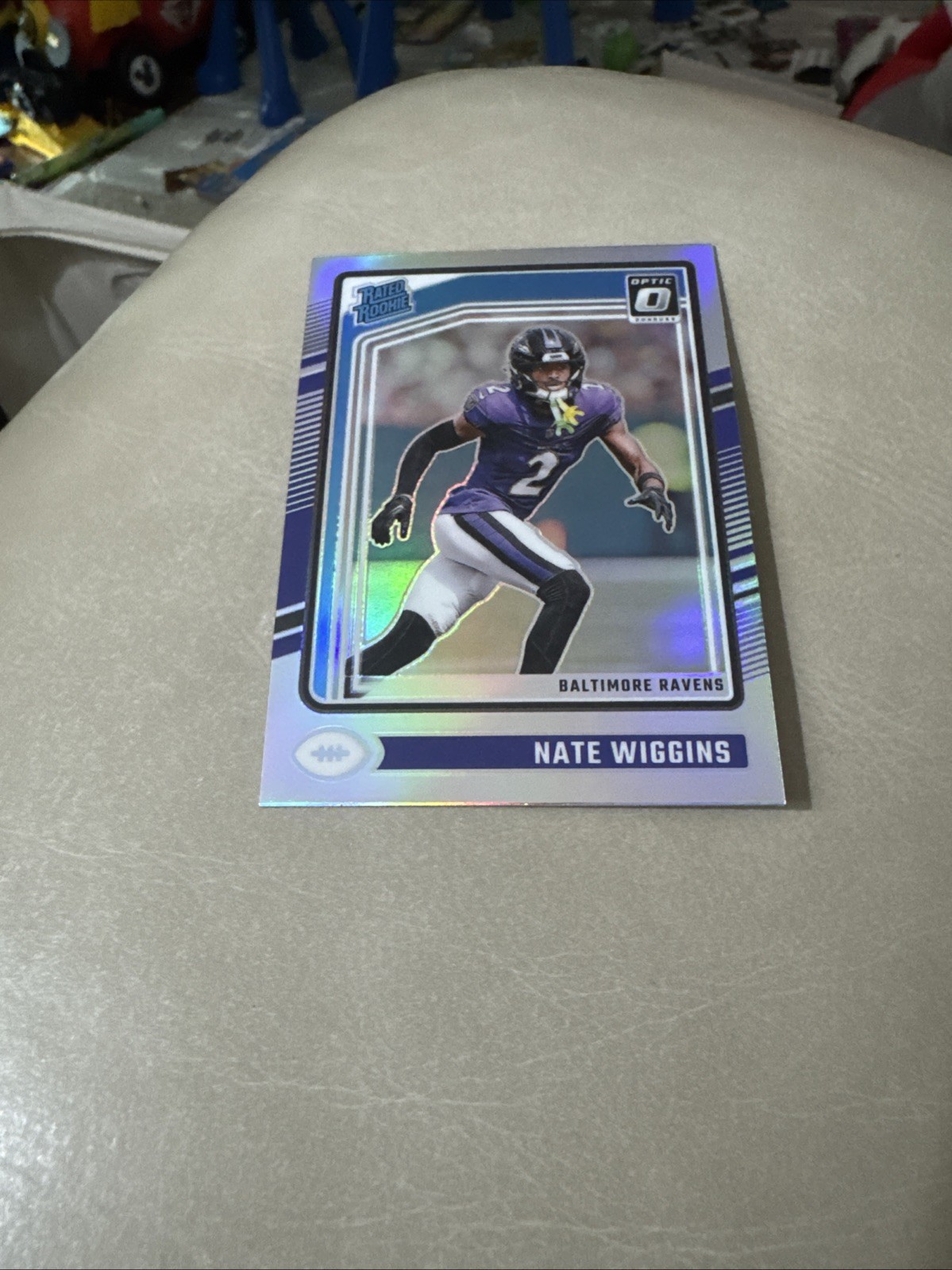 2024 Donruss Optic Holo Prizm Nate Wiggins Rated Rookie Baltimore Ravens #281