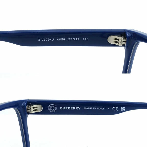 BURBERRY Side Logo Glasses glasses Blue 2379-U Sunglasses Glasses thumbnail 7