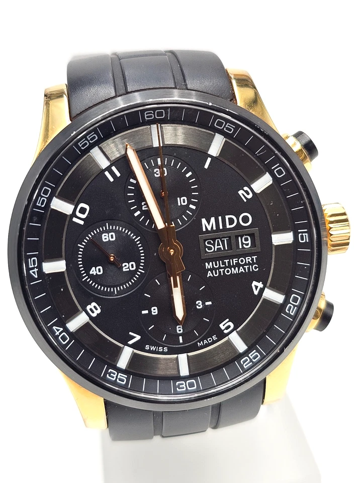 "MIDO MULTIFORT" - Herren-Uhr - Automatik - Chronograph - Edelstahl / Kautschuk - Bild 3 von 4