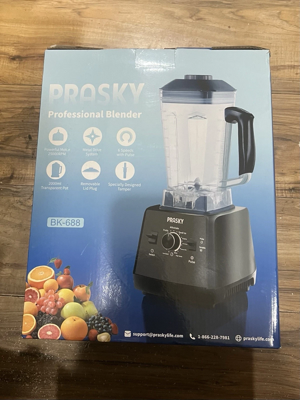 PRASKY Professional Blender & Grinder - 2400W, 25000RPM, 68oz BPA-Free Smoothies
Opens in a new wind