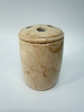Vintage Genuine Polished Marble 4 Hole ToothBrush Holder Bathroom Accessory