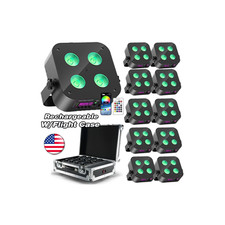 LED 4x25W RGBWA UV Battery Powered Wireless DMX Par Can DJ Uplighting Up Light