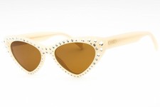 MOSCHINO MOS006/S/STR 0SZJ 70 Sunglasses Ivory Frame Brown Lenses 52mm