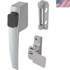 Secure Aluminum Screen Door Latch Set with Night Lock - Fits Doors 5/8”-1-1/4”