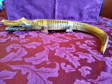 Vintage Articulated Wooden Crocodile