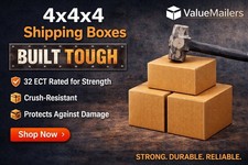 400 New 4x4x4 Packing Shipping Boxes Cartons 200 test