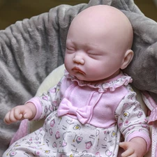 17.7" Reborn Baby Dolls Lifelike Newborn Silicone Handmade Doll US