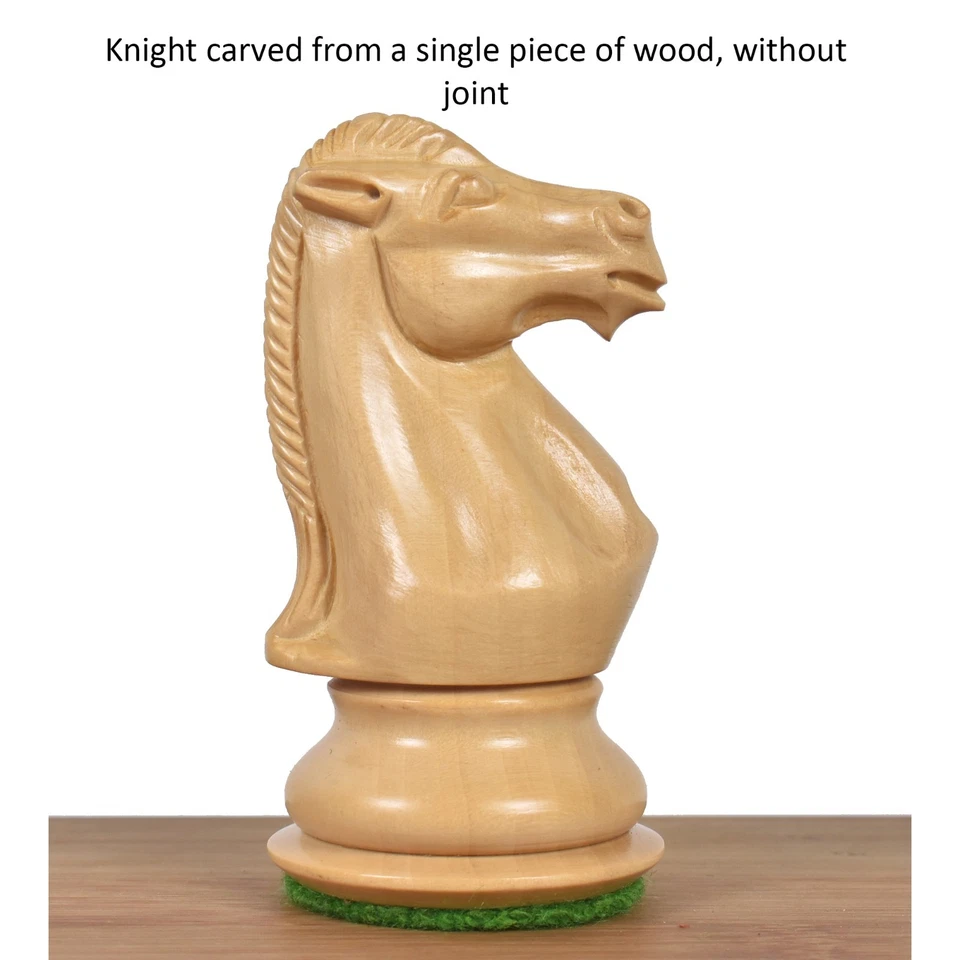 3.9" Royal Knight Staunton Pieces Only Chess Set- Triple Weighted Bud Roswood - Image 3 of 4