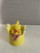 Pollito amarillo Topsy Turvy 14 OZ Taza Cerámica Pascua Primavera Animal - Nueva Con Etiquetas