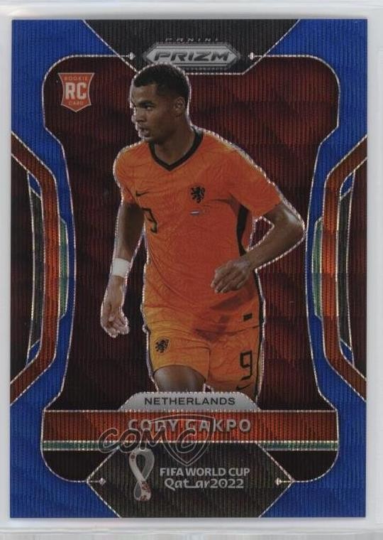 2022 Panini Prizm World Cup Qatar Blue Wave Prizm 118/199 Cody Gakpo #153 00em