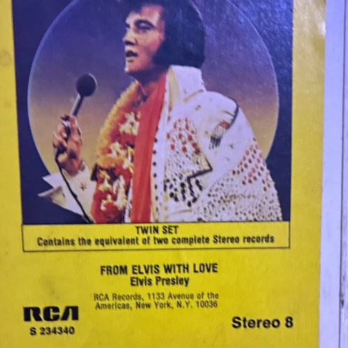 RCA Records Elvis Presley From Elvis with Love Stereo 8-Track Twin Set Yellow