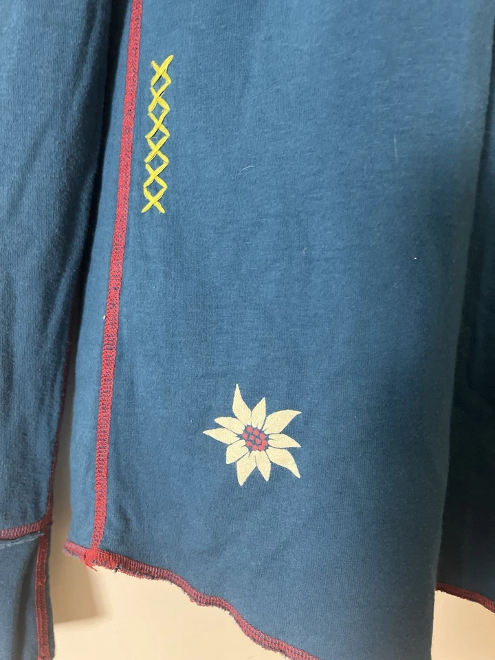 Parches bordados Alp N Rock para mujer Gstaad cuello en V Henley talla S turquesa Foto 2 de 4