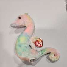 TY Beanie Baby - NEON the Seahorse 7.5 inch - MWMT's Stuffed Animal Toy