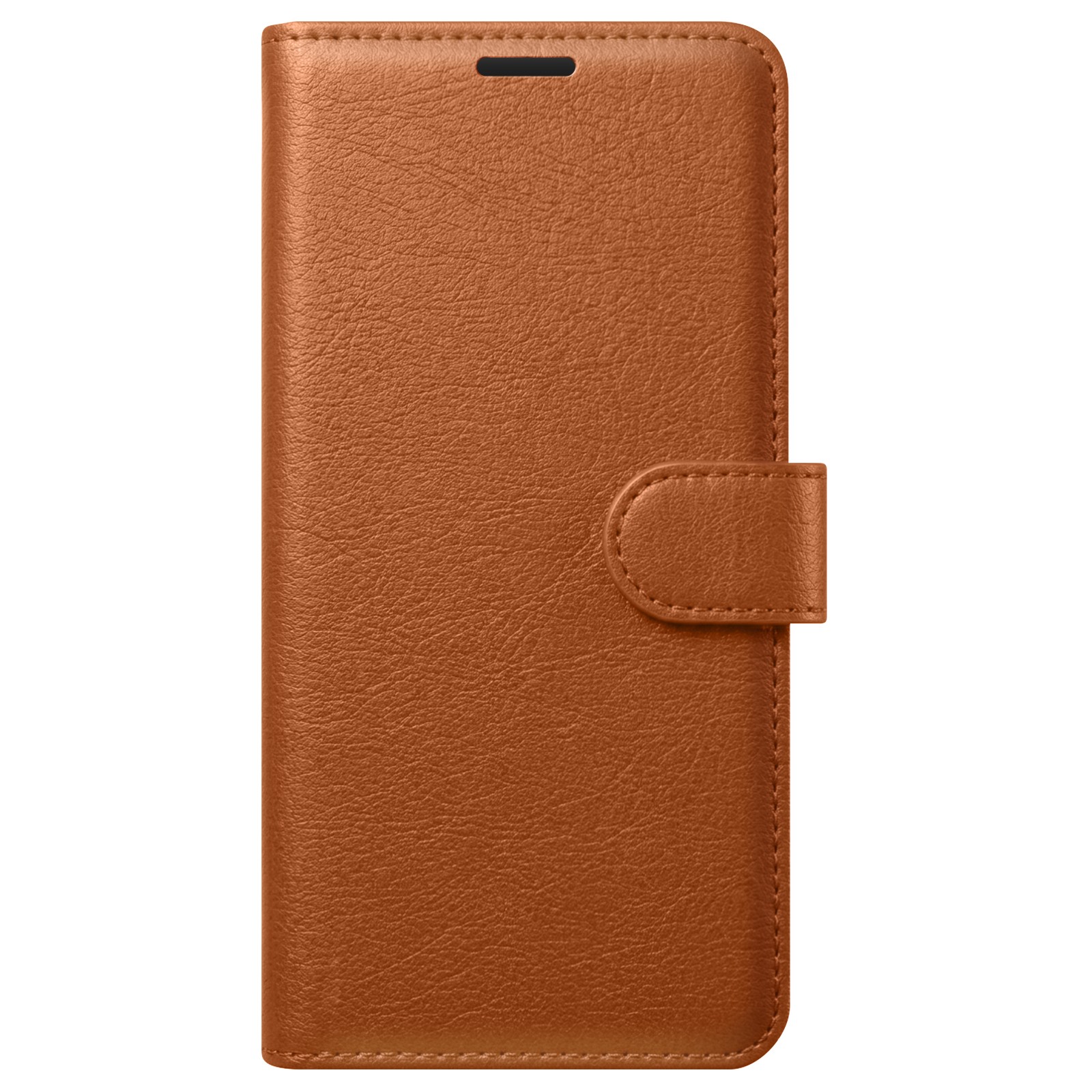 Étui pour Galaxy S8 Plus antichoc marron avec support clapet et languette magnétique