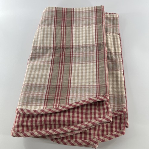 Lot of 2 Vintage Waverly Fairfield Valances Crimson Yacht Club Red Tan 78" X 14"