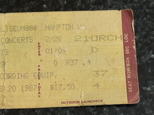 Genesis Concert Ticket Stub | February 20 1987 Hampton Colosseum | Phil Collins - Picture 4 of 7