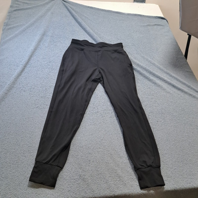 Athletic Works Jogger Sweatpants Girls Size Small Black Elastic Waist Pull On