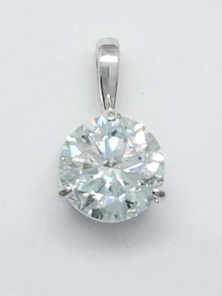 925 Solid Silver 1.75CTW Round Cut Moissanite Pen… - image 1