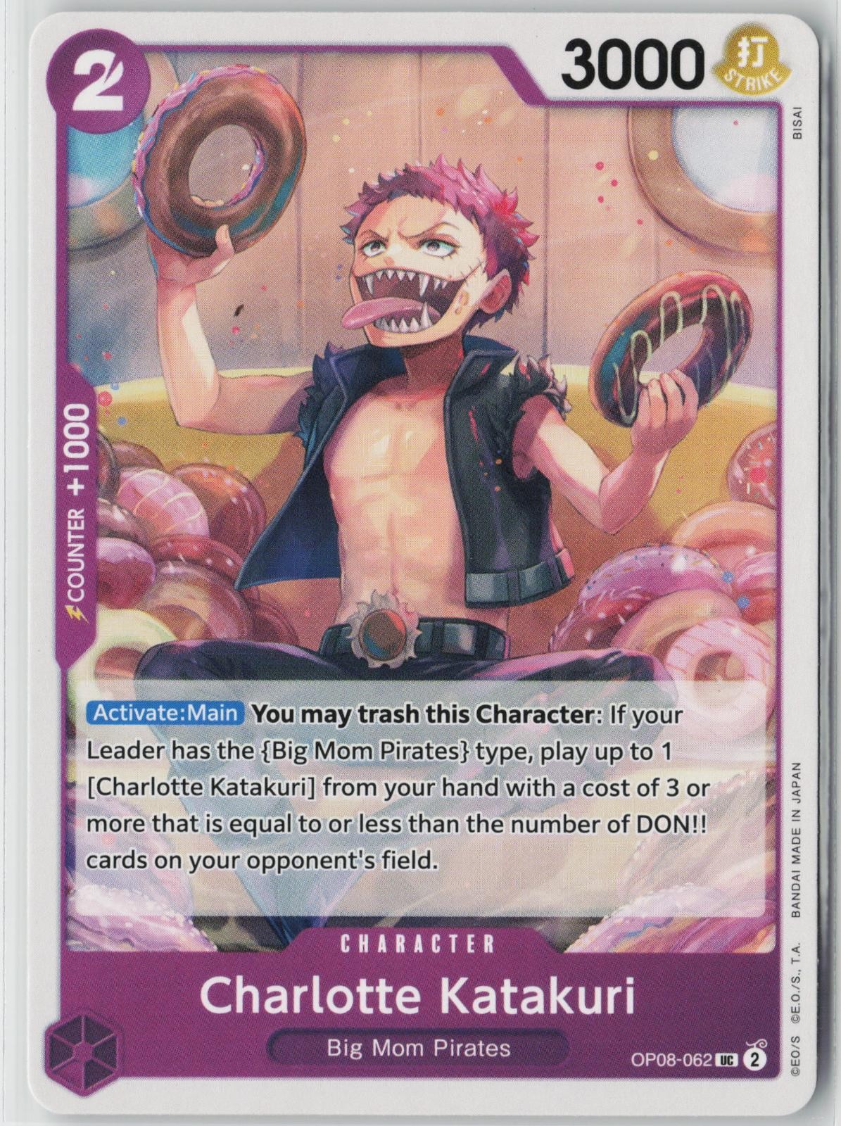 CHARLOTTE KATAKURI (062) OP08-062 UNCOMMON TWO LEGENDS ONE PIECE NM