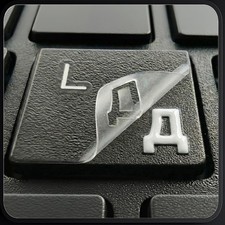 Russian Keyboard Stickers Cyrillic Letters 3D Transfer, No Standard, White
