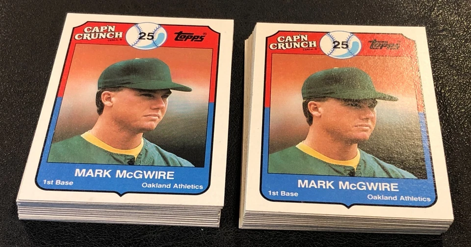 (2)x 1989 CAP'N CRUNCH Cereal Topps Baseball Food Issue Trading Card Sets RARE! - Image 2 of 4