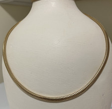14K Solid YG 16" Snake Necklace / 39.3 grams/ 6.35 mm / Excellent Condition