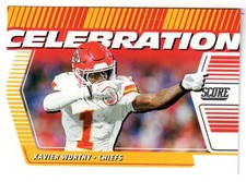 2025 Score XAVIER WORTHY 'CELEBRATION' INSERT CARD! CHIEFS