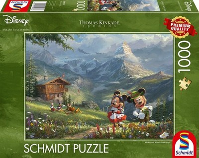 Schmidt 1000 Piece Jigsaw Puzzle - Disney Mickey & Minnie In The Alps