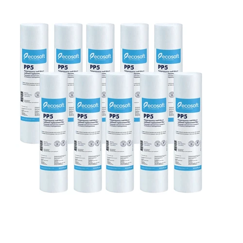 10pk x 1 Micron Ecosoft sediment cartridge water filter size 10" - LIFF NSW1