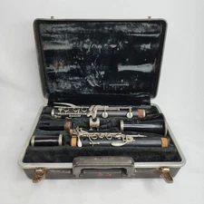 Selmer Bundy Clarinet Wood w/ Case Geo M Bundy 3 Mouthpiece Vintage 1960s USA