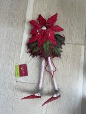 Dept 56 Patience Brewster Krinkles THREE Poinsettia Fairy(S) Red & White New