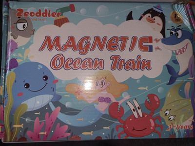 Zeoddler Magnetic Ocean Train Educational Toy Set, Multicolor, Ages 3-4