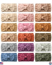 18pcs Baby Nylon Headbands with Bows - Hair Accessories for Newborns  Toddlers